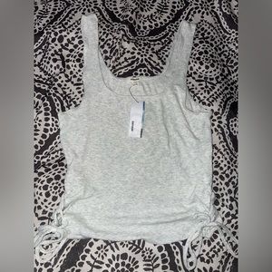 Garage ribbed crop top